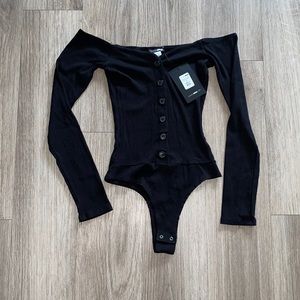 Off the shoulder body suit